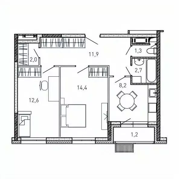 2-к кв. Московская область, Балашиха ул. Твардовского, вл36к4 (54.3 м) - Фото 0