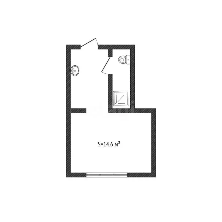 Квартира-студия: Бийск, улица имени Героя Советского Союза Васильева, ... - Фото 1