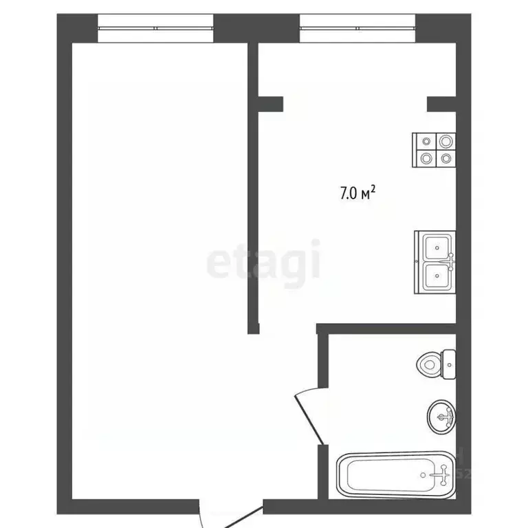 1-к кв. Ставропольский край, Кисловодск ул. Свердлова (31.3 м) - Фото 2