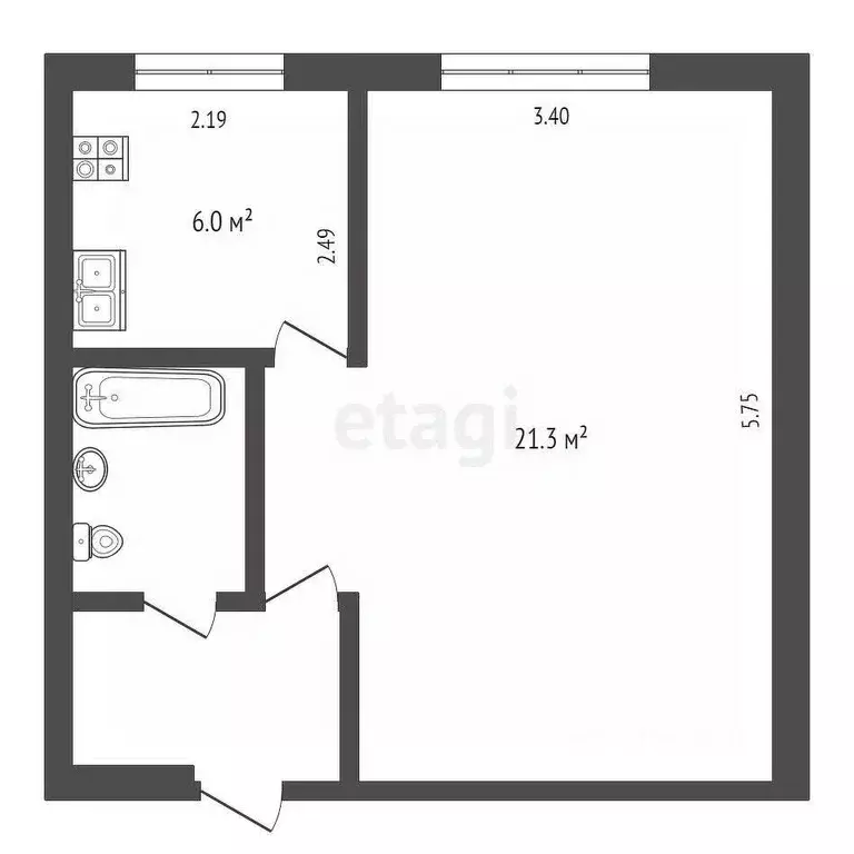 1-к кв. Камчатский край, с. Мильково ул. Дорожная, 14 (29.2 м) - Фото 2