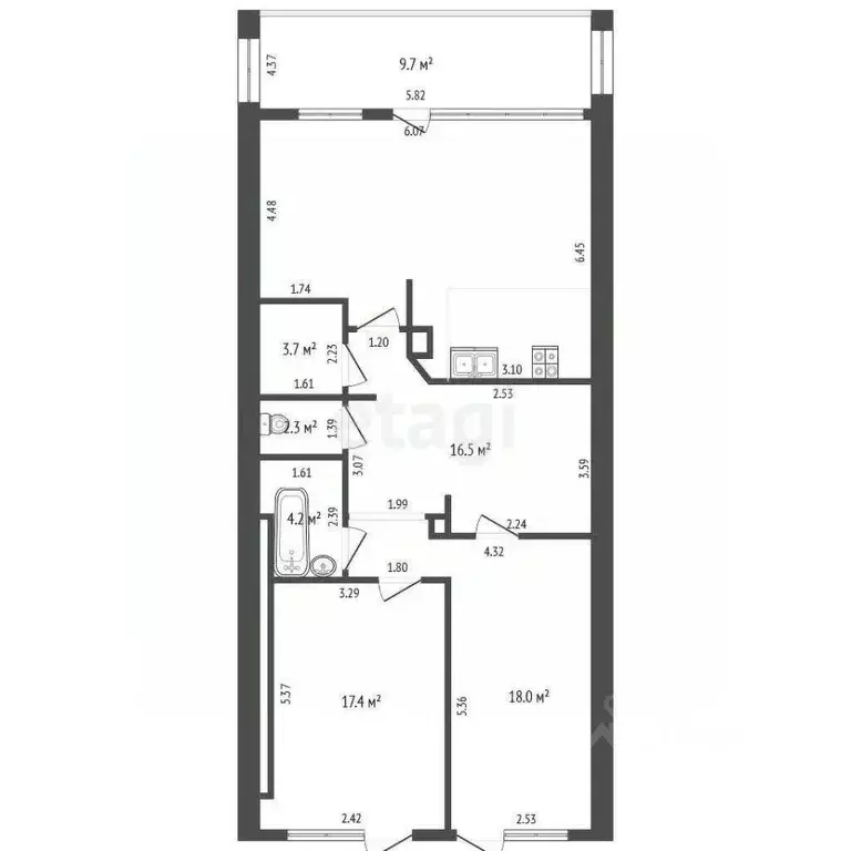4-к кв. Крым, Феодосия ш. Керченское, 76А (101.9 м) - Фото 1
