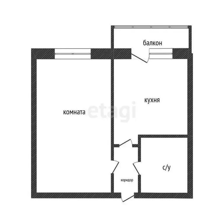 1-комнатная квартира: Белгород, улица Губкина, 44В (26.7 м) - Фото 1