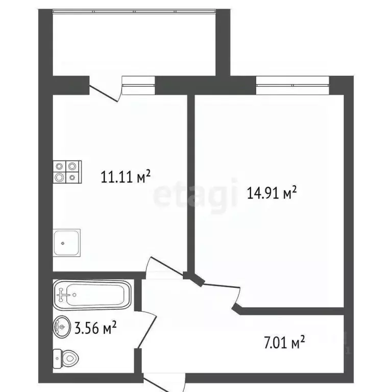 1-к кв. Марий Эл, Йошкар-Ола ул. Соловьева, 21 (38.7 м) - Фото 2