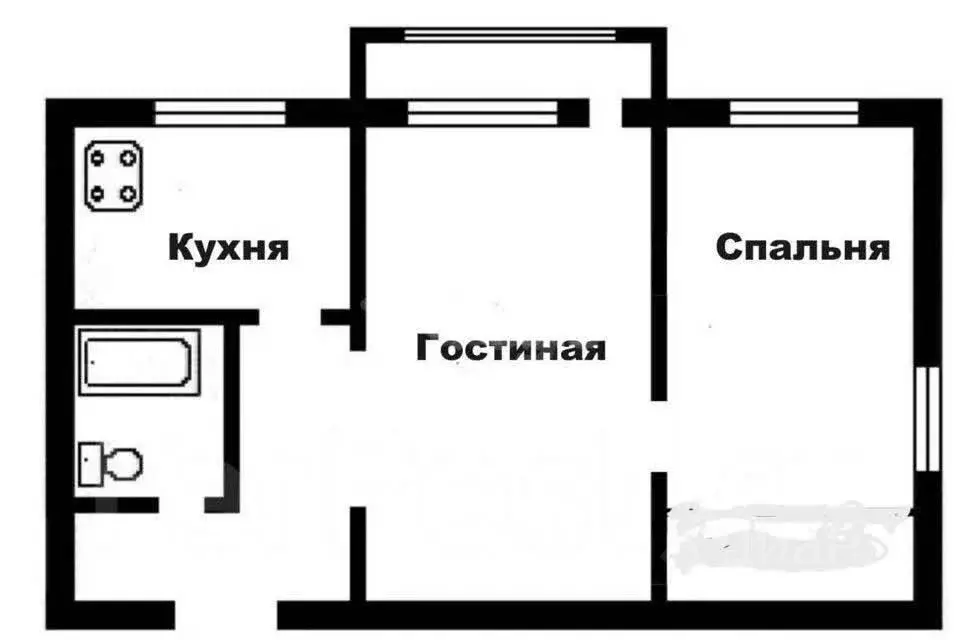 2-к кв. Татарстан, Казань Даурская ул., 37 (39.9 м) - Фото 1