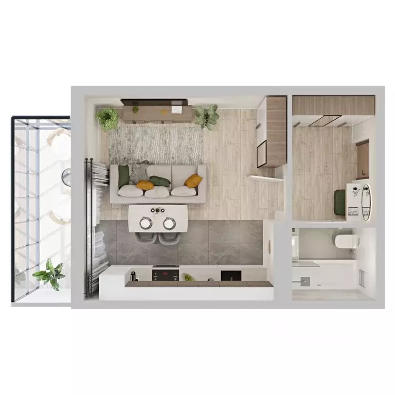 1-к кв. Бурятия, Улан-Удэ Загорск мкр,  (33.3 м) - Фото 1