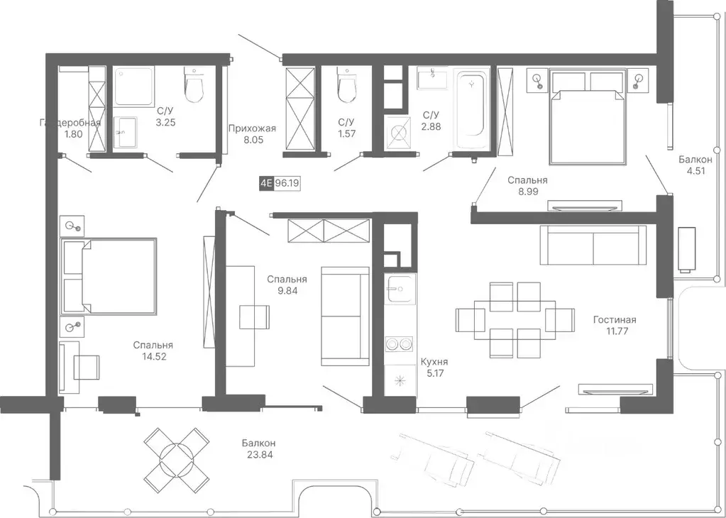 4-к кв. Крым, Алушта Профессорский Уголок мкр,  (96.19 м) - Фото 1