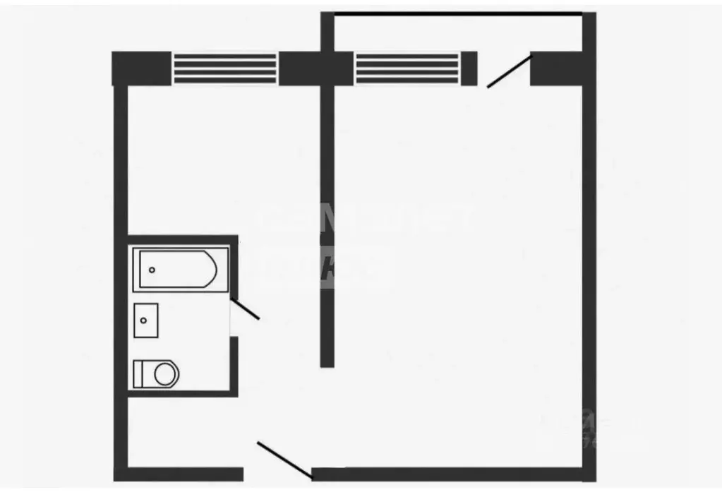 1-к кв. Липецкая область, Липецк ул. Тельмана, 92 (40.6 м) - Фото 2