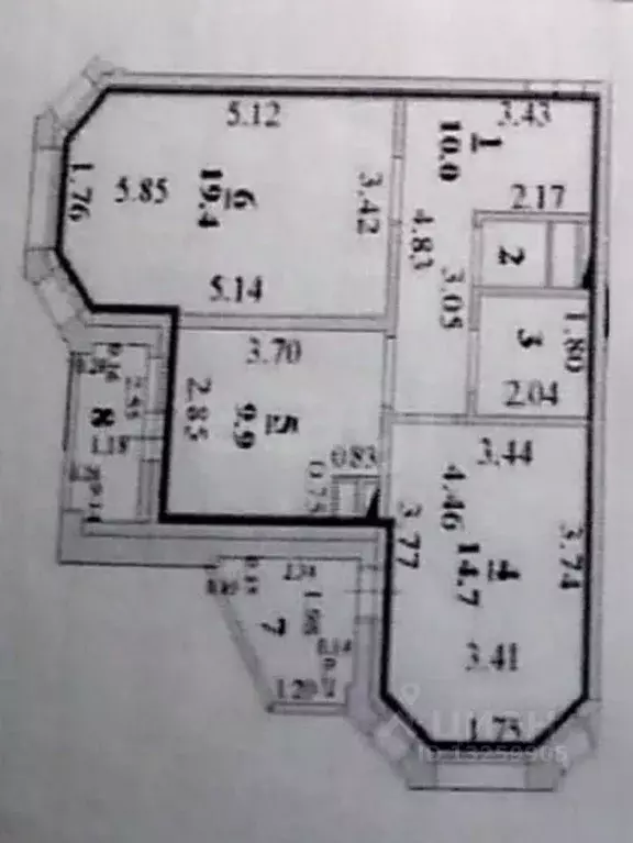 2-к кв. Липецкая область, Липецк Боевой проезд, 43 (58.9 м) - Фото 2