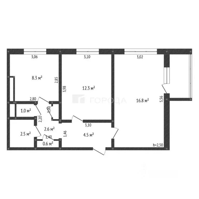 2-к кв. Алтайский край, Барнаул Северный Власихинский проезд, 68 (50.0 ... - Фото 2
