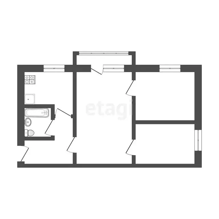 3-комнатная квартира: Ульяновск, улица Варейкиса, 11 (50.4 м) - Фото 0