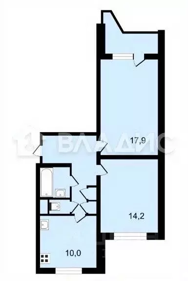 2-к кв. Москва ул. Гурьянова, 69К1 (56.4 м) - Фото 1