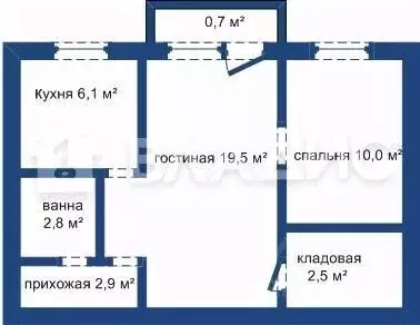 2-к кв. Брянская область, Брянск Октябрьская ул., 39 (43.8 м) - Фото 1