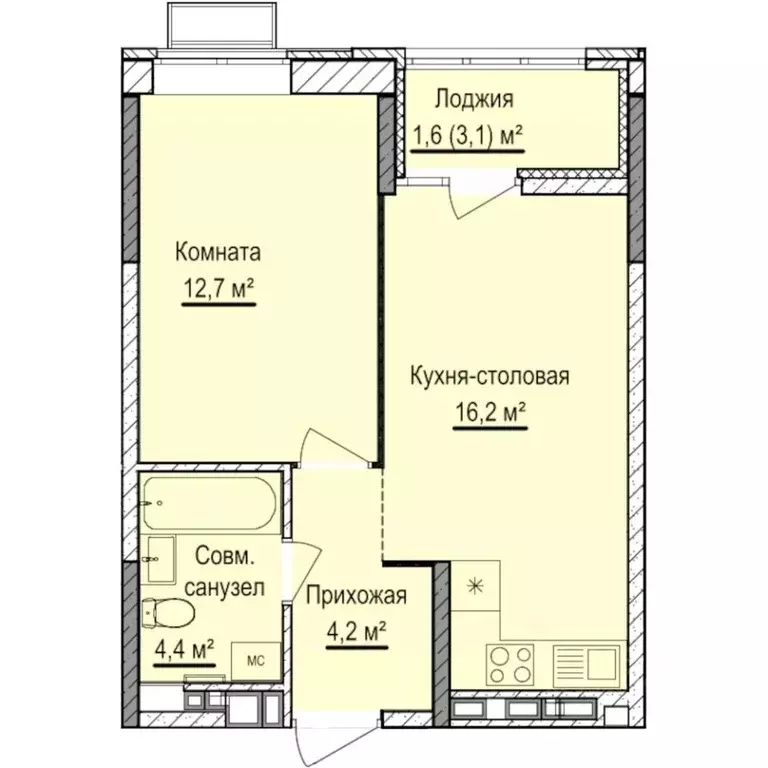 1-к кв. Удмуртия, Ижевск Восток СНТ, 112 (39.1 м) - Фото 0