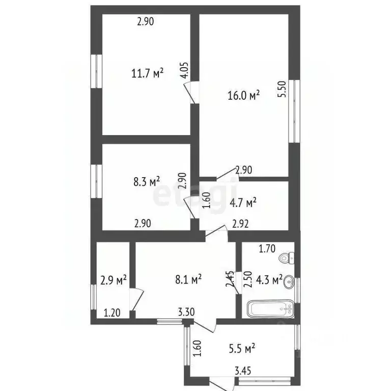 Дом в Крым, Феодосия муниципальный округ, с. Южное ул. Дорожная (62 м) - Фото 2
