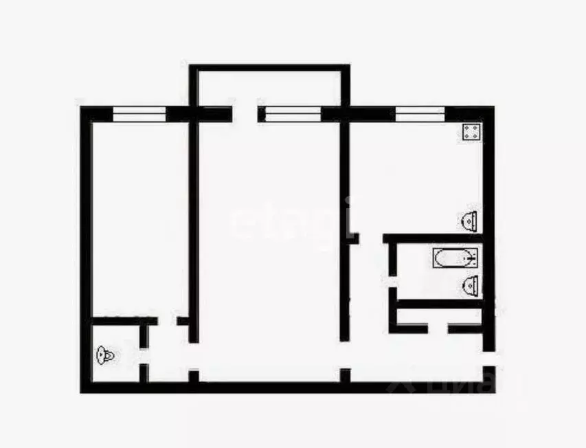 2-к кв. Татарстан, Казань ул. Родины, 29 (45.0 м) - Фото 1