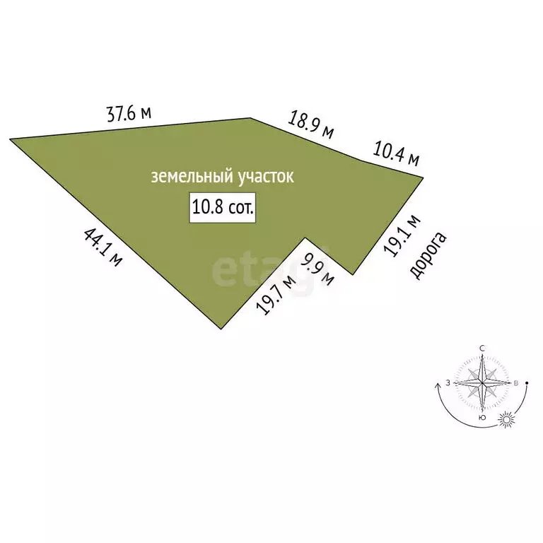 Участок в Альметьевск, микрорайон Урсала, Колхозная улица (1077 м) - Фото 1