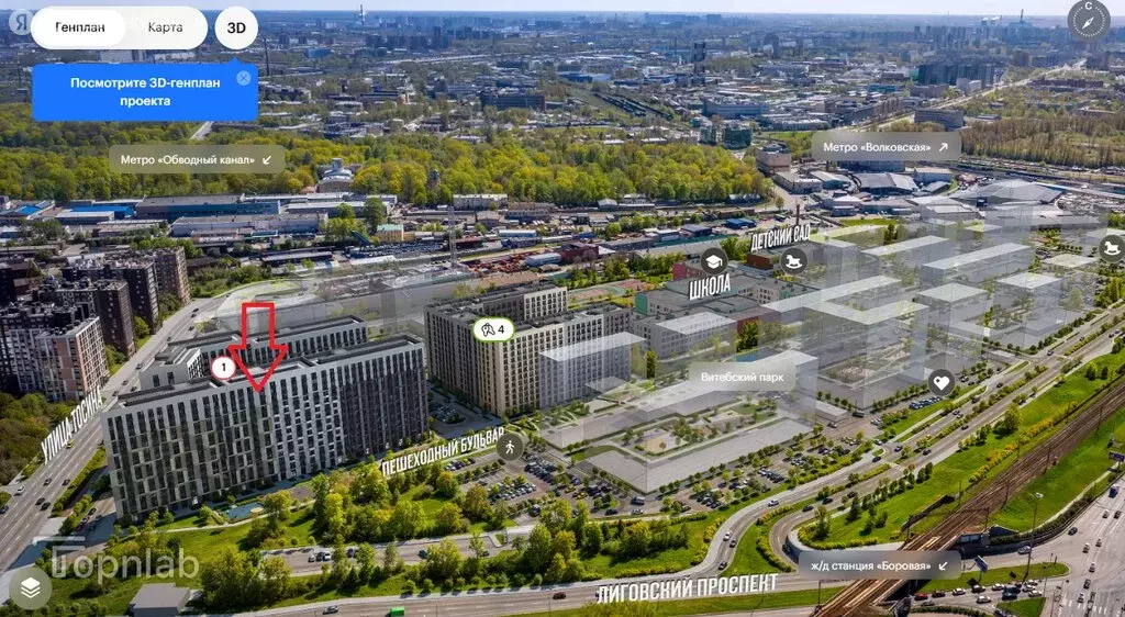 1-комнатная квартира: Санкт-Петербург, Тосина улица, 1к2 (40 м) - Фото 1