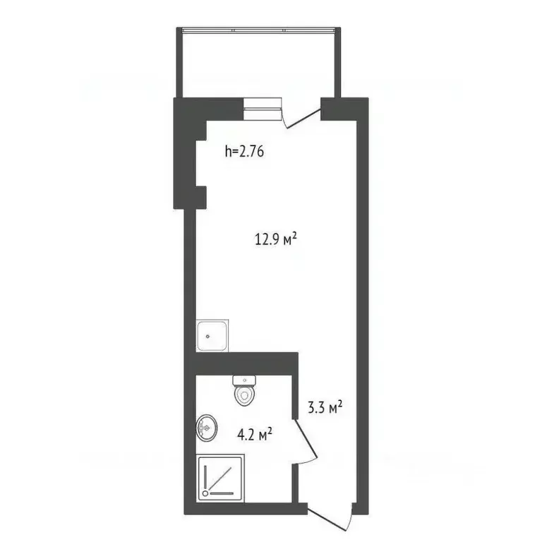 Студия Красноярский край, Красноярск ул. Калинина, 47И (20.2 м) - Фото 1