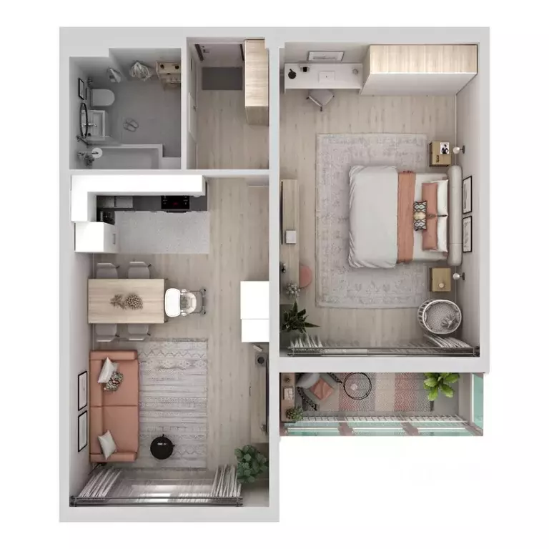 2-к кв. Красноярский край, Красноярск ул. Светлова (61.73 м) - Фото 1