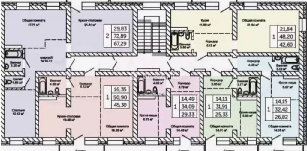 1-к кв. Бурятия, Улан-Удэ ул. Москалева, 2 (32.1 м) - Фото 2