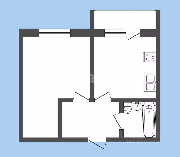 1-к кв. Смоленская область, Смоленск Красноборская ул., 7А (46.0 м) - Фото 2