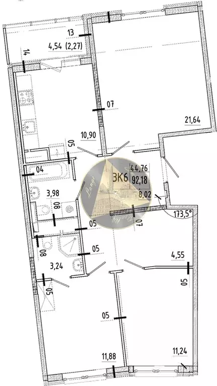 Продаётся 3-к квартира, 92.18 м - Фото 1