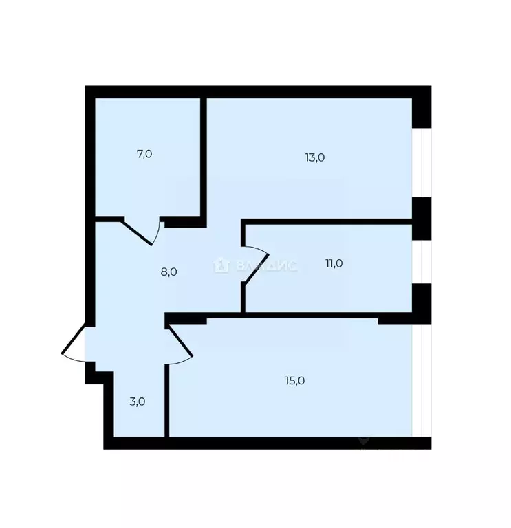 2-к кв. Нижегородская область, Нижний Новгород ул. Героя Советского ... - Фото 2