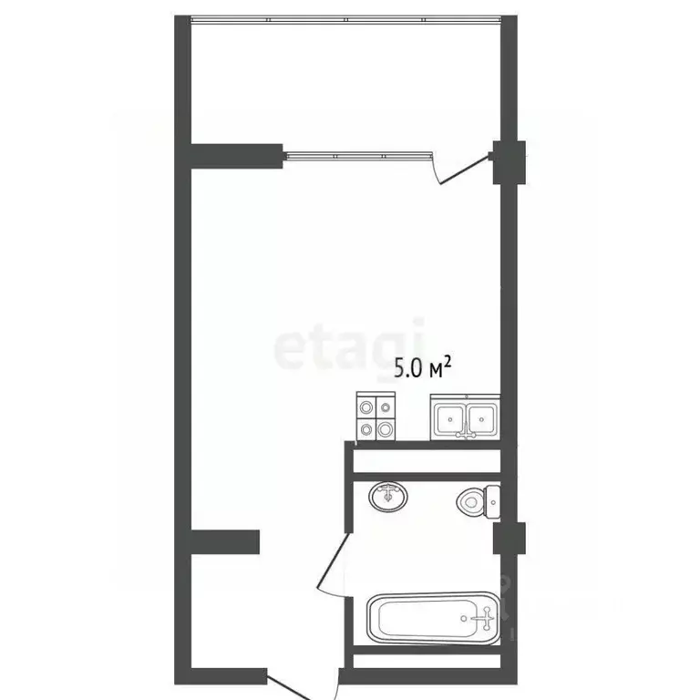 Студия Севастополь ул. Летчиков, 10к4 (33.4 м) - Фото 1