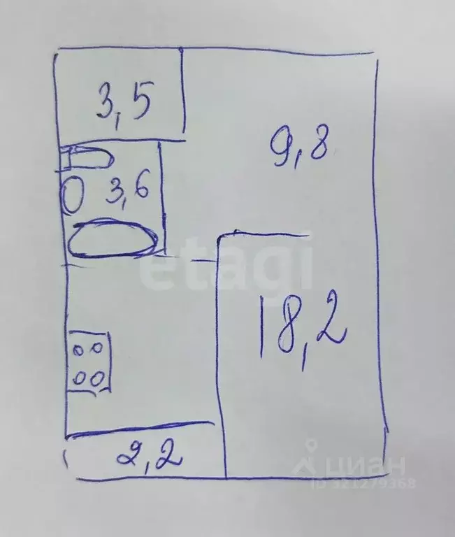 1-к кв. Башкортостан, Уфа Айская ул., 37 (44.0 м) - Фото 2