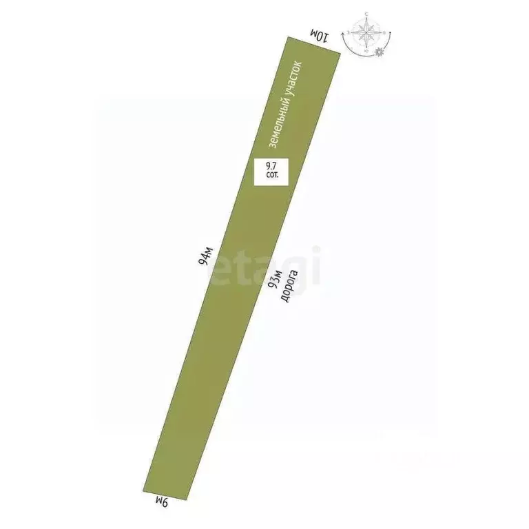Участок в Оренбургская область, Оренбург Мичуринец-50 СНТ, 34 (9.7 ... - Фото 2