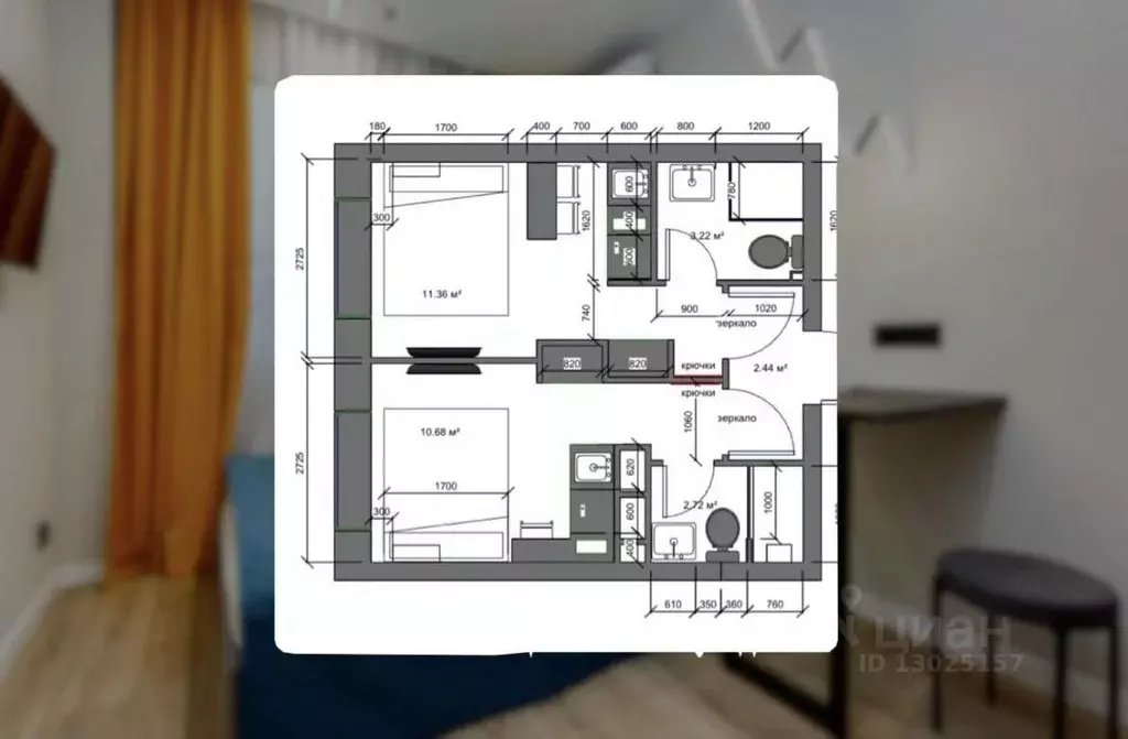 2-к кв. Москва Березовая аллея, 19к2 (32.0 м) - Фото 2