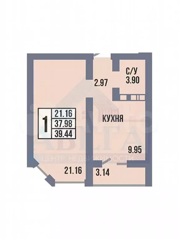 1-к. квартира, 40 м, 9/17 эт. - Фото 1