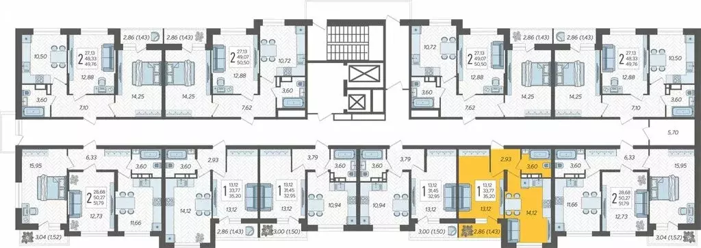 1-комнатная квартира: Краснодар, ЖК Смородина (35.2 м) - Фото 1