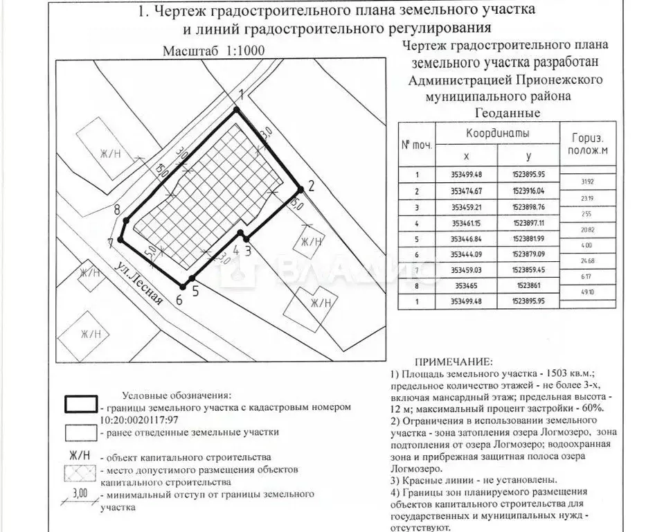 Участок в Карелия, Прионежский район, с. Заозерье Лесная ул. (15.0 ... - Фото 2