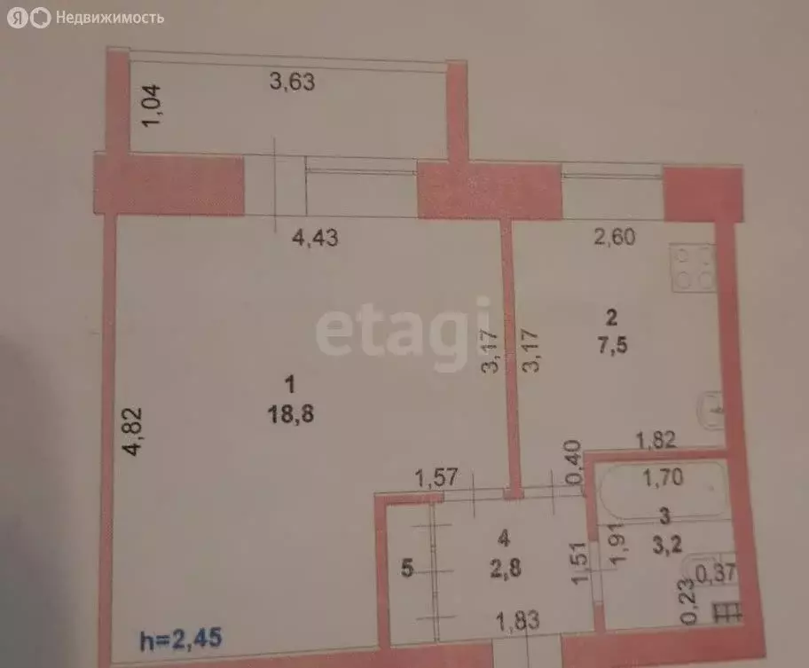 1-комнатная квартира: Йошкар-Ола, улица Подольских Курсантов, 6 (35 м) - Фото 1