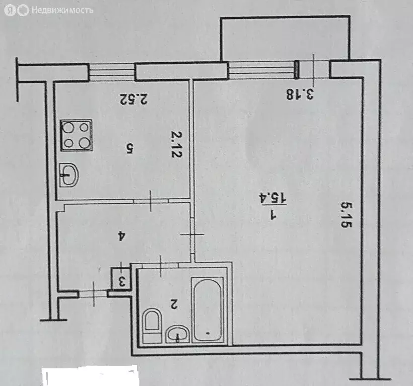 1-комнатная квартира: Волжский, улица 40 лет Победы, 70 (27.5 м) - Фото 1