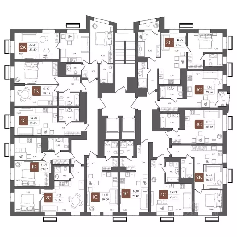 Студия Башкортостан, Уфа Глумилино жилрайон, Холмогоры жилой комплекс ... - Фото 2