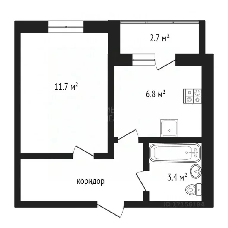 1-к кв. Тюменская область, Тюмень ул. Тимофея Чаркова, 69к2 (29.7 м) - Фото 0