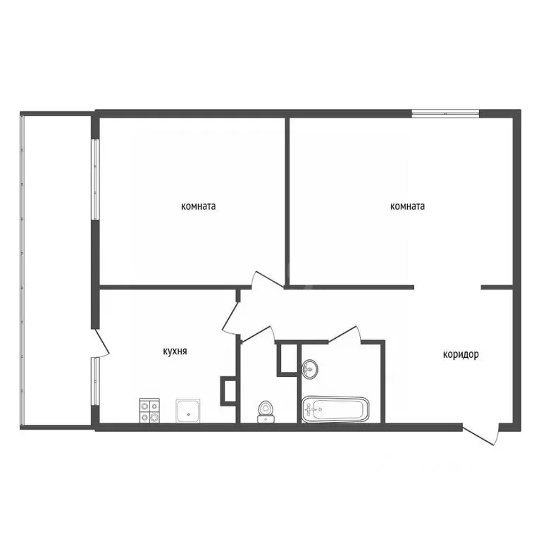 2-к кв. Воронежская область, Воронеж ул. Антонова-Овсеенко, 7б (64.2 ... - Фото 1