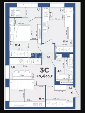 Продаётся 3-к квартира, 60.7 м - Фото 0