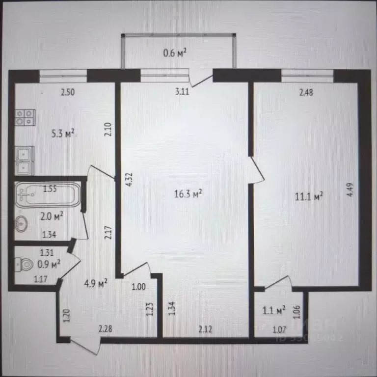 2-к кв. Забайкальский край, Чита ул. Бабушкина, 5 (42.2 м) - Фото 2