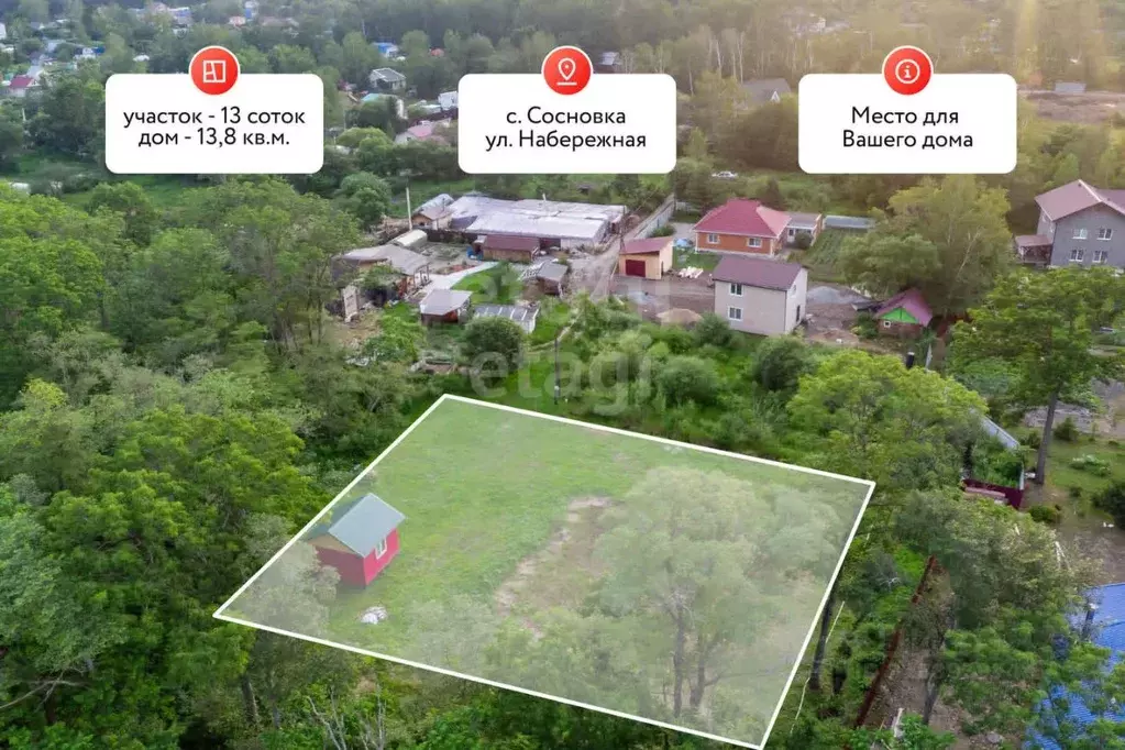 Дом в Хабаровский край, Хабаровский район, с. Сосновка Набережная ул., ... - Фото 0
