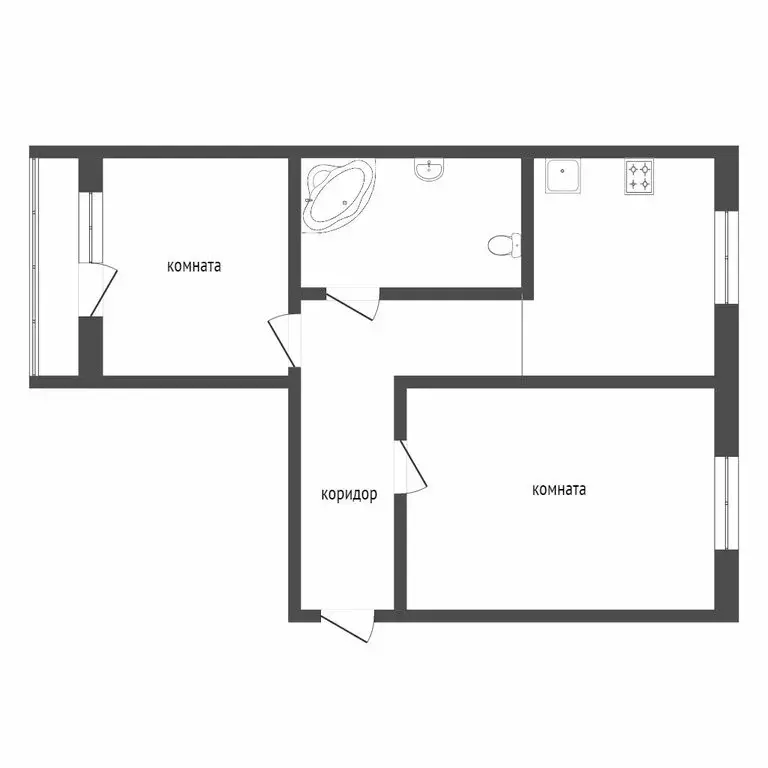 2-комнатная квартира: Златоуст, улица имени В.П. Чкалова, 32 (51.8 м) - Фото 1