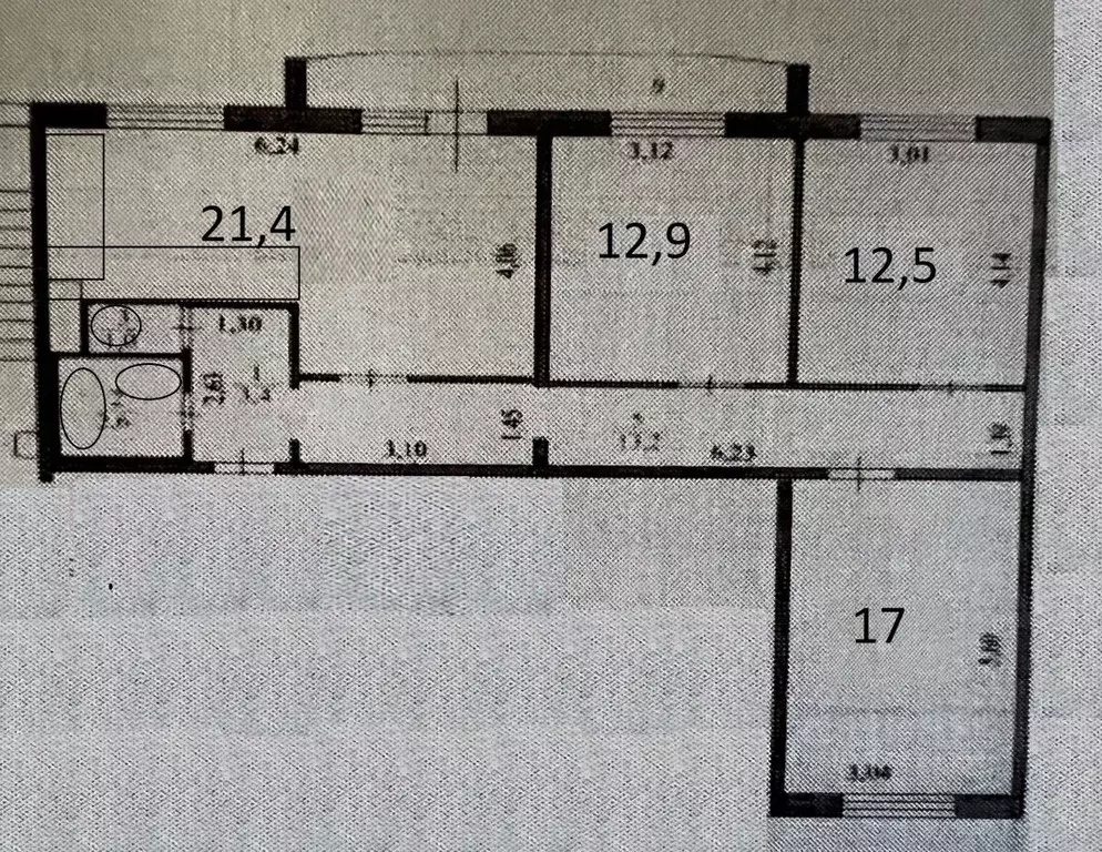 3-к кв. Ленинградская область, Тельмана Тосненский район, ул. ... - Фото 2