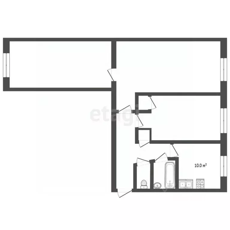 3-к кв. Томская область, Томский район, с. Томское ул. Маяковского, 27 ... - Фото 2