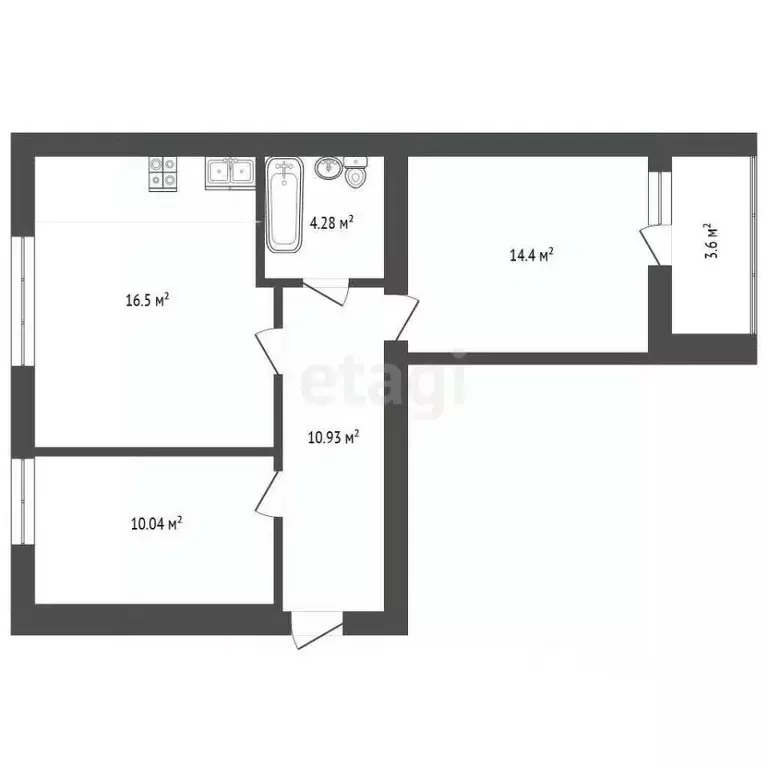 3-к кв. Калининградская область, Калининград Лужская ул., 23Б (94.9 м) - Фото 1