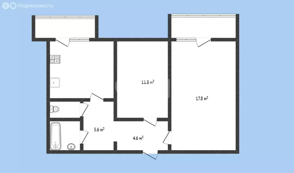 2-комнатная квартира: Черкесск, улица Космонавтов, 52 (53.3 м) - Фото 1