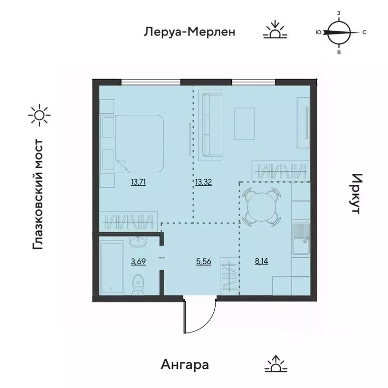 2-к кв. Иркутская область, Иркутск Затон кв-л, ул. Набережная Иркута, ... - Фото 0