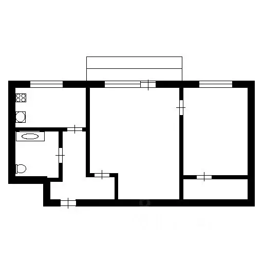 2-к кв. Костромская область, Нерехта ул. Орехова, 6 (40.6 м) - Фото 1