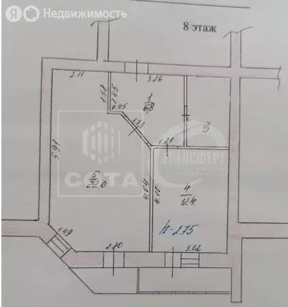1-комнатная квартира: Воронеж, улица 20-летия Октября, 64 (46 м) - Фото 1